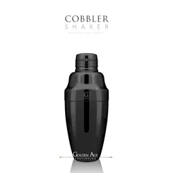 Shaker Cobbler Heavy nerez 460ml v černém provedení