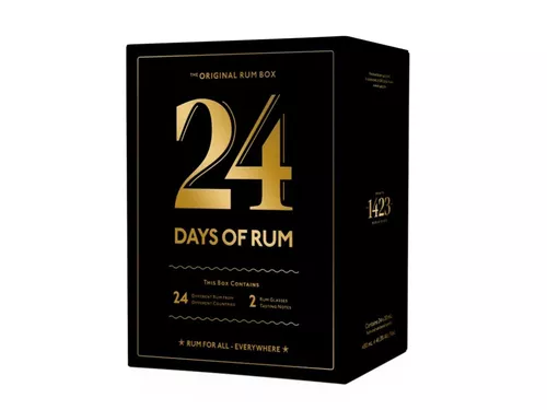 Rumový adventní kalendář - 24 Days of Rum 2024 24×0,02l 41,3% + 2x sklo