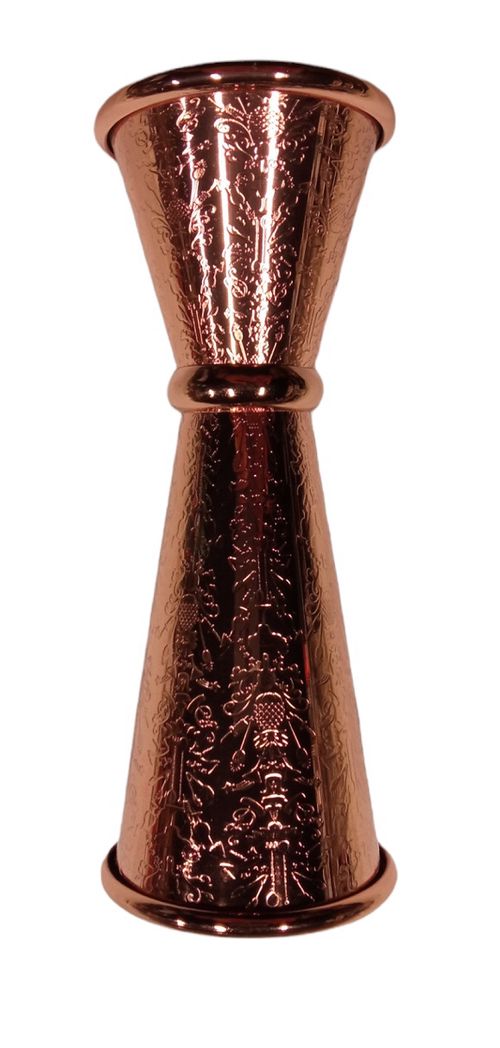 Měďěný Patterned Slim Double Jigger 25/50ml