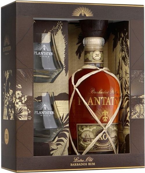 Plantation 20th Anniversary XO 40% 0,7 l (dárkové balení 2 sklenice)