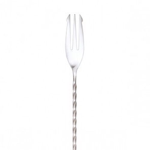 Stříbrná barová lžička Cocktail Kingdom s vidličkou 31,5 cm